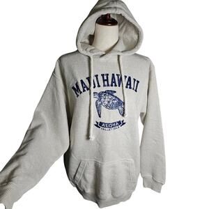 MJ Apparel Oatmeal Color Sweatshirt  Aloha Maui Hawaii Med PT22.5 L 25